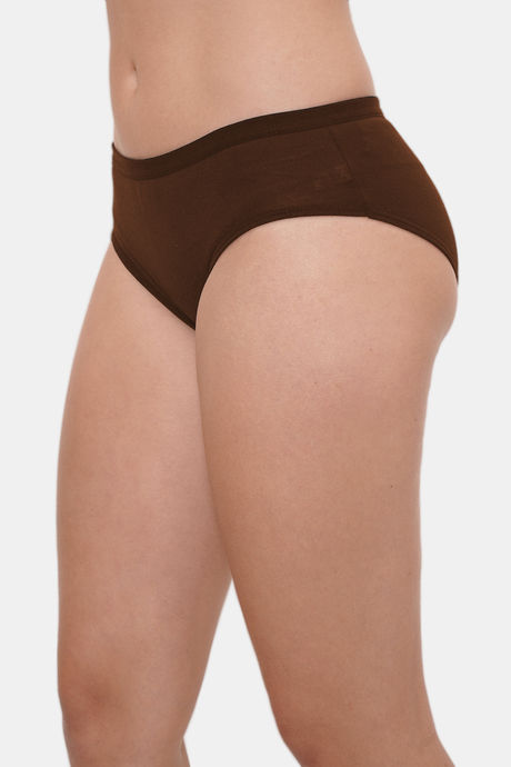 Lily Mid Rise Cotton Hipster Panty (Pack of 3) - Black Brown Purple — image 9
