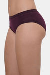 Lily Mid Rise Cotton Hipster Panty (Pack of 3) - Coral Maroon Purple — thumbnail 14