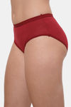 Lily Mid Rise Cotton Hipster Panty (Pack of 3) - Coral Maroon Purple — thumbnail 9