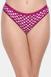 Lily Cotton Low Rise Polka Print Bikini Panty (Pack of 3) - Green-Purple-Red — thumbnail 7