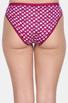 Lily Cotton Low Rise Polka Print Bikini Panty (Pack of 3) - Green-Purple-Red — thumbnail 8