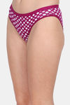 Lily Cotton Low Rise Polka Print Bikini Panty (Pack of 3) - Green-Purple-Red — thumbnail 9