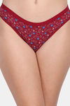 Lily Cotton Low Rise Printed Bikini Panty (Pack of 3) - Brown-Maroon-Brown — thumbnail 10