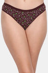 Lily Cotton Low Rise Printed Bikini Panty (Pack of 3) - Brown-Maroon-Brown — thumbnail 2