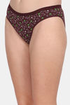 Lily Cotton Low Rise Printed Bikini Panty (Pack of 3) - Brown-Maroon-Brown — thumbnail 4