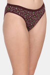 Lily Cotton Low Rise Printed Bikini Panty (Pack of 3) - Brown-Maroon-Brown — thumbnail 6