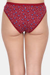 Lily Cotton Low Rise Printed Bikini Panty (Pack of 3) - Brown-Maroon-Brown — thumbnail 8