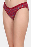 Lily Cotton Low Rise Printed Bikini Panty (Pack of 3) - Brown-Maroon-Brown — thumbnail 9