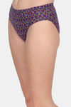 Lily Cotton Printed Hipster Panty (Pack of 3) - Blue-Brown-Blue — thumbnail 4