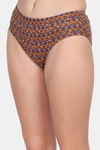 Lily Cotton Printed Hipster Panty (Pack of 3) - Blue-Brown-Blue — thumbnail 9
