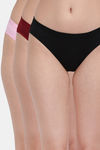 Lily Low Rise Three-Fourth Coverage Bikini Panty (Pack of 3) - Multicolor — thumbnail 1