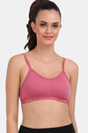 Lily Medium Impact Nouveau Stretch Slip On Sports Bra - Onion Pink — thumbnail 1
