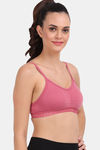 Lily Medium Impact Nouveau Stretch Slip On Sports Bra - Onion Pink — thumbnail 5