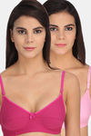 Tipsy Single Layered Non-Wired 3/4Th Coverage Super Support Bra (Pack of 2) - Multicolor — thumbnail 1