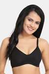 Mesua Ferrea Everyday Double Layered Non Wired 3/4th Coverage T-Shirt Bra - Black — thumbnail 4