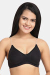 Mesua Ferrea Everyday Double Layered Non Wired 3/4th Coverage T-Shirt Bra - Black — thumbnail 6
