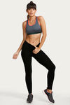 Zelocity Sports Bra With Removable Padding - Grey N Green — thumbnail 4