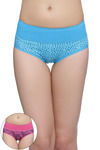 Rosaline Medium Rise Full Coverage Tummy Tucker Hipster Panty (Pack of 2) - Multicolor — thumbnail 1