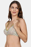 PrivateLifes Single Layered Non Wired Medium Coverage Minimiser Bra - Green — thumbnail 3