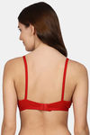 PrivateLifes Single Layered Non Wired Medium Coverage T-Shirt Bra - Red — thumbnail 2