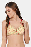 PrivateLifes Padded Non Wired Medium Coverage T-Shirt Bra - Yellow — thumbnail 1