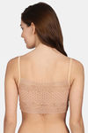 PrivateLifes Padded Non Wired 3/4Th Coverage Bralette - Beige — thumbnail 2
