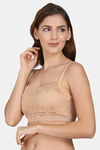 PrivateLifes Padded Non Wired 3/4Th Coverage Bralette - Beige — thumbnail 3