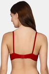 PrivateLifes Single Layered Non Wired Medium Coverage Minimiser Bra - Red — thumbnail 2