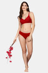 PrivateLifes Single Layered Non Wired Medium Coverage Minimiser Bra - Red — thumbnail 6