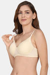 PrivateLifes Padded Non Wired Medium Coverage T-Shirt Bra - Beige — thumbnail 3