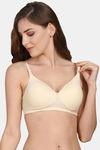 PrivateLifes Padded Non Wired Medium Coverage T-Shirt Bra - Beige — thumbnail 4