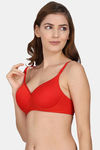 PrivateLifes Padded Non Wired Medium Coverage T-Shirt Bra - Red — thumbnail 3