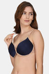 PrivateLifes Padded Non Wired Medium Coverage T-Shirt Bra - Blue — thumbnail 3