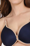 PrivateLifes Padded Non Wired Medium Coverage T-Shirt Bra - Blue — thumbnail 5