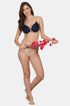 PrivateLifes Padded Non Wired Medium Coverage T-Shirt Bra - Blue — thumbnail 6