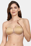 PrivateLifes Padded Non Wired Medium Coverage T-Shirt Bra - Beige — thumbnail 4