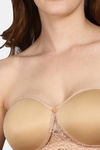 PrivateLifes Padded Non Wired Medium Coverage T-Shirt Bra - Beige — thumbnail 5