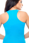 Zivame Rib Knit Cotton Snug Fit Racerback- Blue — thumbnail 3