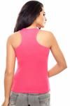 Zivame Rib Knit Cotton Snug Fit Racerback- Pink — thumbnail 2