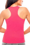 Zivame Rib Knit Cotton Snug Fit Racerback- Pink — thumbnail 3
