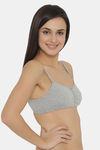 Clovia Single Layered Non Wired Full Coverage T-Shirt Bra - Grey — thumbnail 2