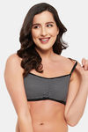 Clovia Lightly Padded Non Wired Full Coverage T-Shirt Bra - Black — thumbnail 1