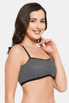 Clovia Lightly Padded Non Wired Full Coverage T-Shirt Bra - Black — thumbnail 2
