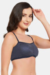 Clovia Lightly Padded Non Wired Full Coverage T-Shirt Bra - Blue — thumbnail 2