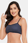 Clovia Lightly Padded Non Wired Full Coverage T-Shirt Bra - Blue — thumbnail 3
