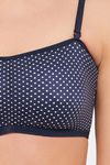 Clovia Lightly Padded Non Wired Full Coverage T-Shirt Bra - Blue — thumbnail 5