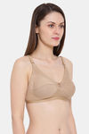 Clovia Single Layered Non Wired Full Coverage T-Shirt Bra - Beige — thumbnail 2