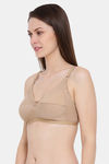 Clovia Single Layered Non Wired Full Coverage T-Shirt Bra - Beige — thumbnail 3