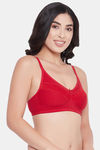 Clovia Single Layered Non Wired Full Coverage T-Shirt Bra - Red — thumbnail 2
