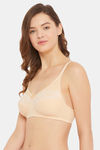 Clovia Double Layered Non Wired Full Coverage T-Shirt Bra - Beige — thumbnail 3
